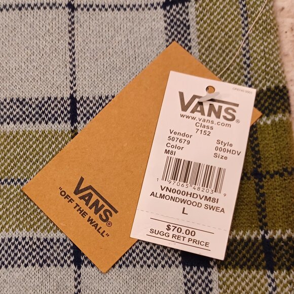 Vans Men's Large Almondwood/Gray Mist Sweater Vest VN000HDVM81 - Picture 5 of 10